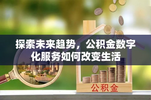 赤水探索未来趋势，公积金数字化服务如何改变生活