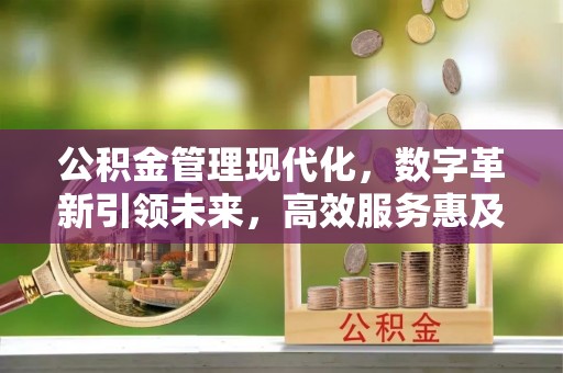 赤水公积金管理现代化，数字革新引领未来，高效服务惠及民生