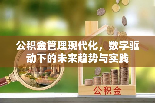 赤水公积金管理现代化，数字驱动下的未来趋势与实践