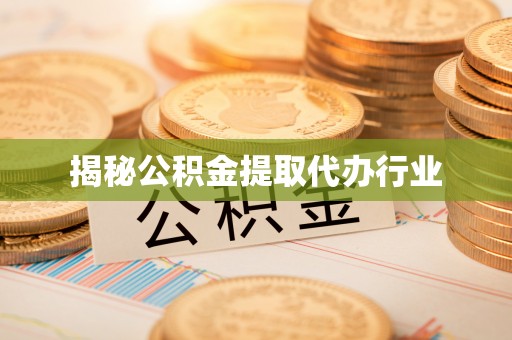 赤水揭秘公积金提取代办行业
