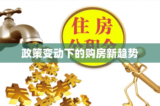 赤水政策变动下的购房新趋势