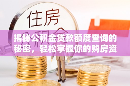 赤水揭秘公积金贷款额度查询的秘密，轻松掌握你的购房资金