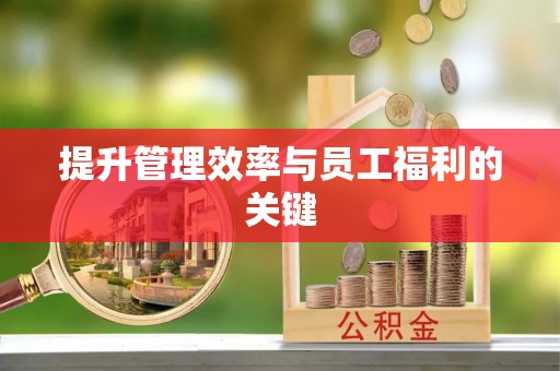 赤水提升管理效率与员工福利的关键