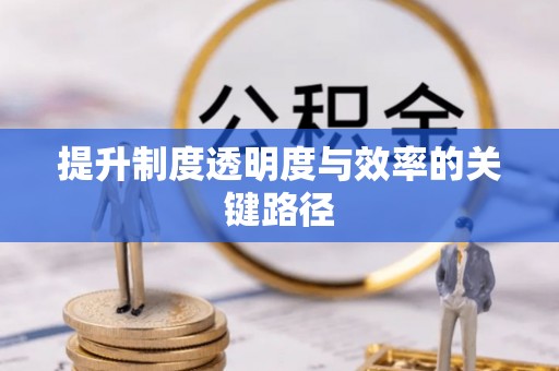 赤水提升制度透明度与效率的关键路径