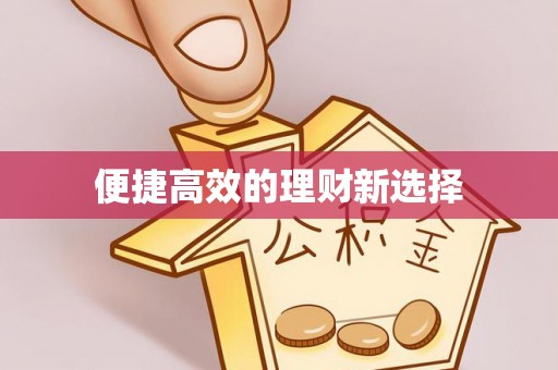 赤水便捷高效的理财新选择