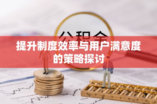 赤水提升制度效率与用户满意度的策略探讨